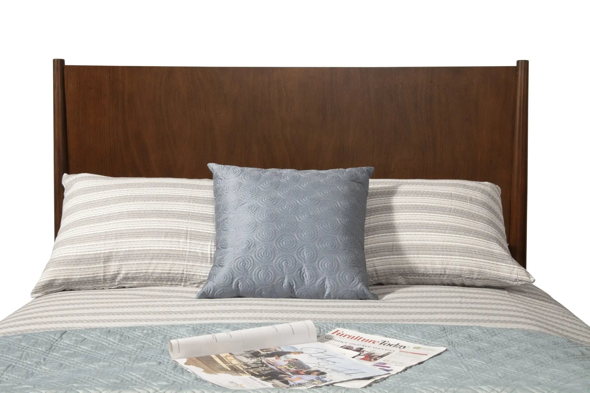 Walnut Solid Wood King Bed Frame Homeroots Bed & Bath