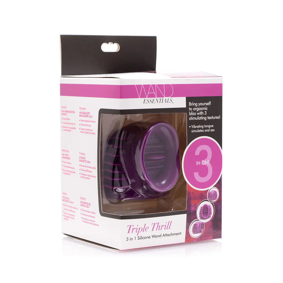 Wand Essentials Thunder-Gasm 3-in-1 Silicone Wand Attachment XR Brands