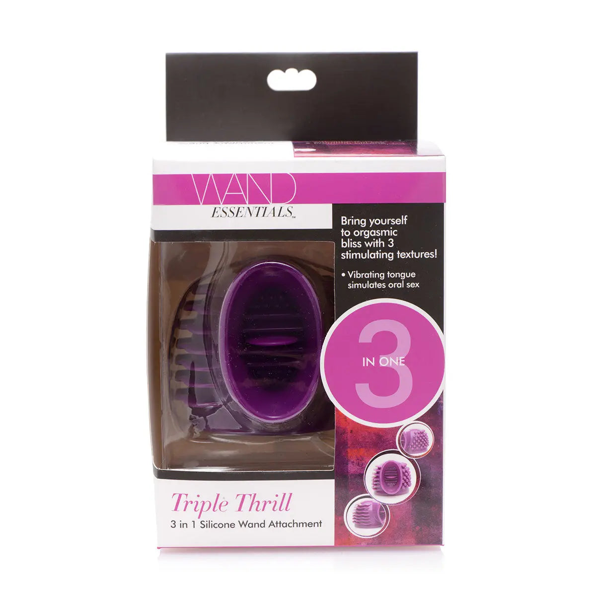 Wand Essentials Thunder-Gasm 3-in-1 Silicone Wand Attachment XR Brands