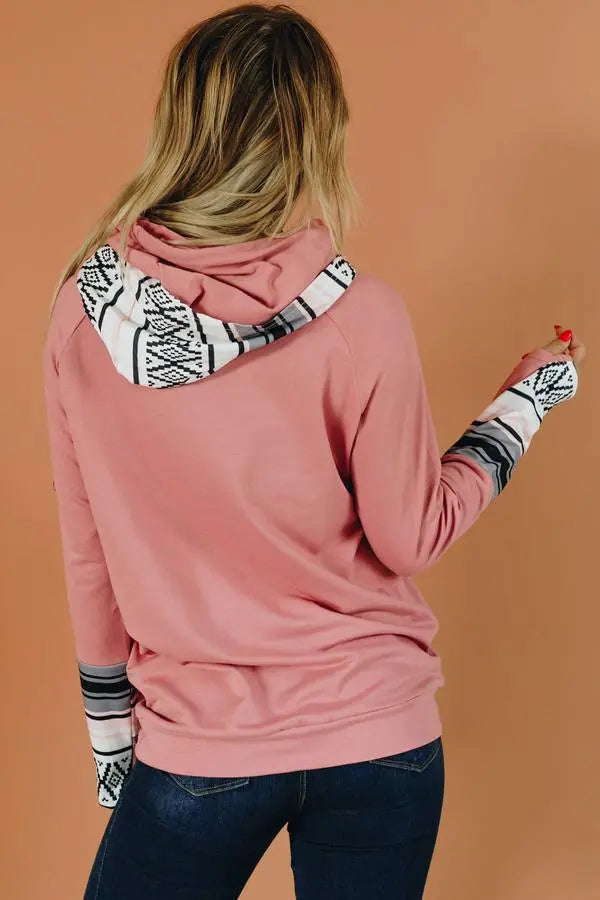 Warm Cider Double Hooded Hoodie Stay Warm in Style