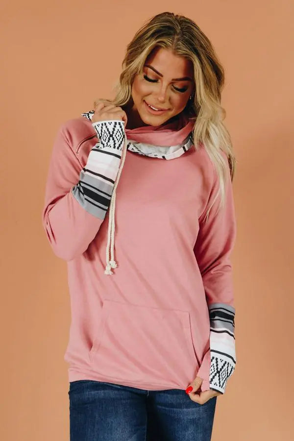 Warm Cider Double Hooded Hoodie Stay Warm in Style
