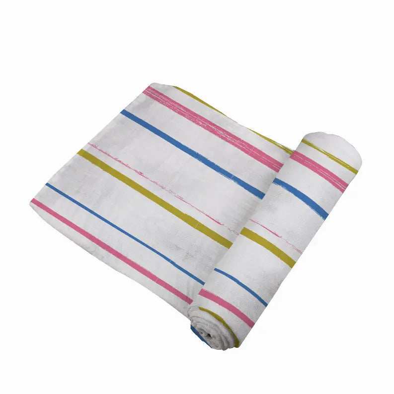 Watercolor Stripe Cotton Swaddle Newcastle Classics