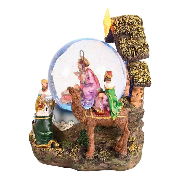 Waterglobe Music Lighted Away In Manger Dicksons Inc