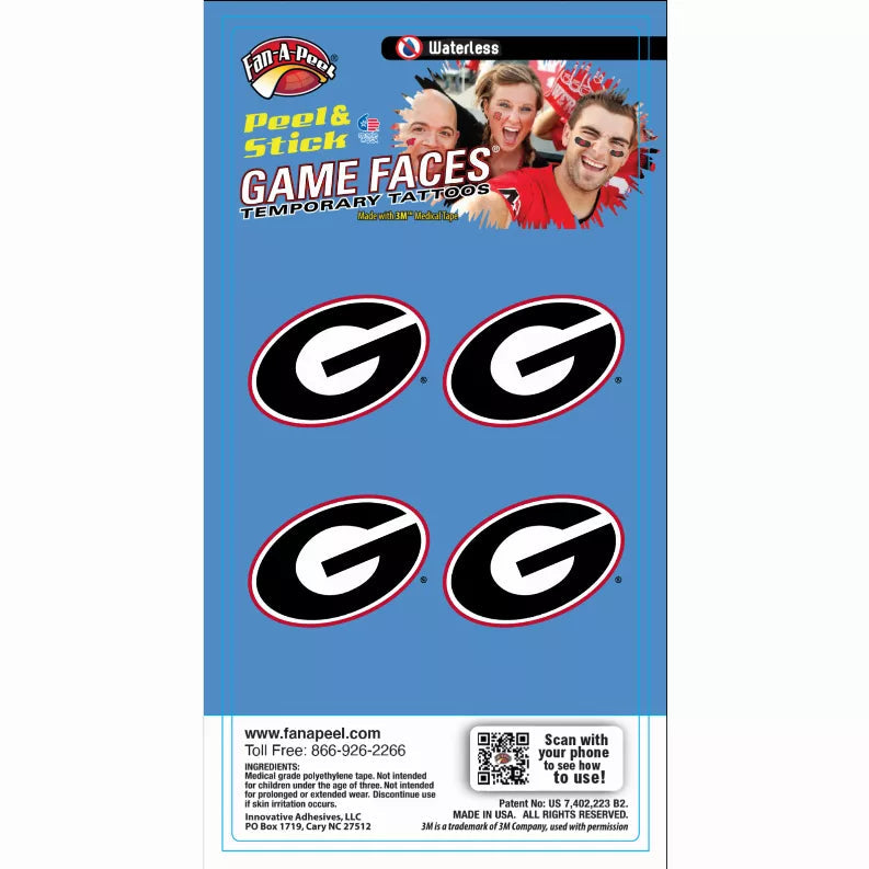 Waterless Peel & Stick Temporary Tattoos Fan-A-Peel / Gamesfaces Innovative Adhesives, LLC
