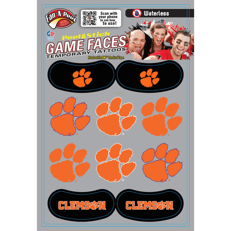 Waterless Peel & Stick Temporary Tattoos Fan-A-Peel / Gamesfaces Innovative Adhesives, LLC