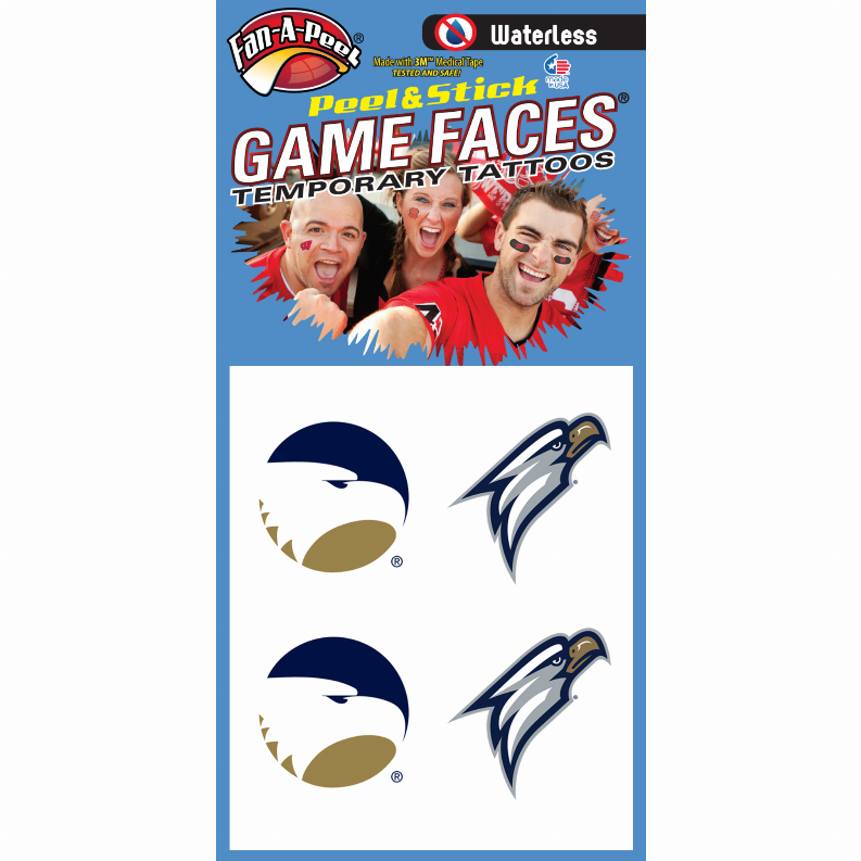 Waterless Peel & Stick Temporary Tattoos Fan-A-Peel / Gamesfaces Innovative Adhesives, LLC