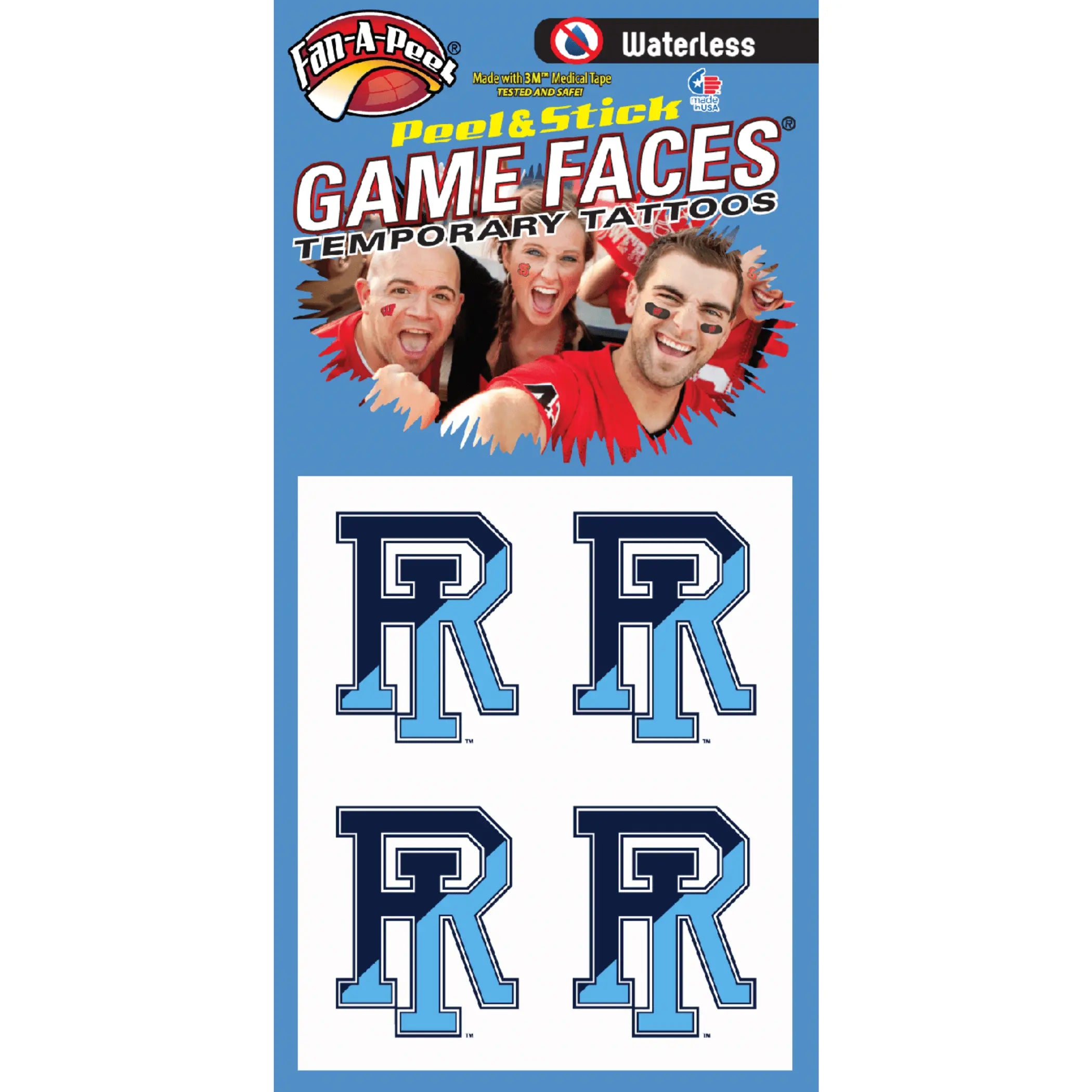 Waterless Peel & Stick Temporary Tattoos Fan-A-Peel / Gamesfaces Innovative Adhesives, LLC