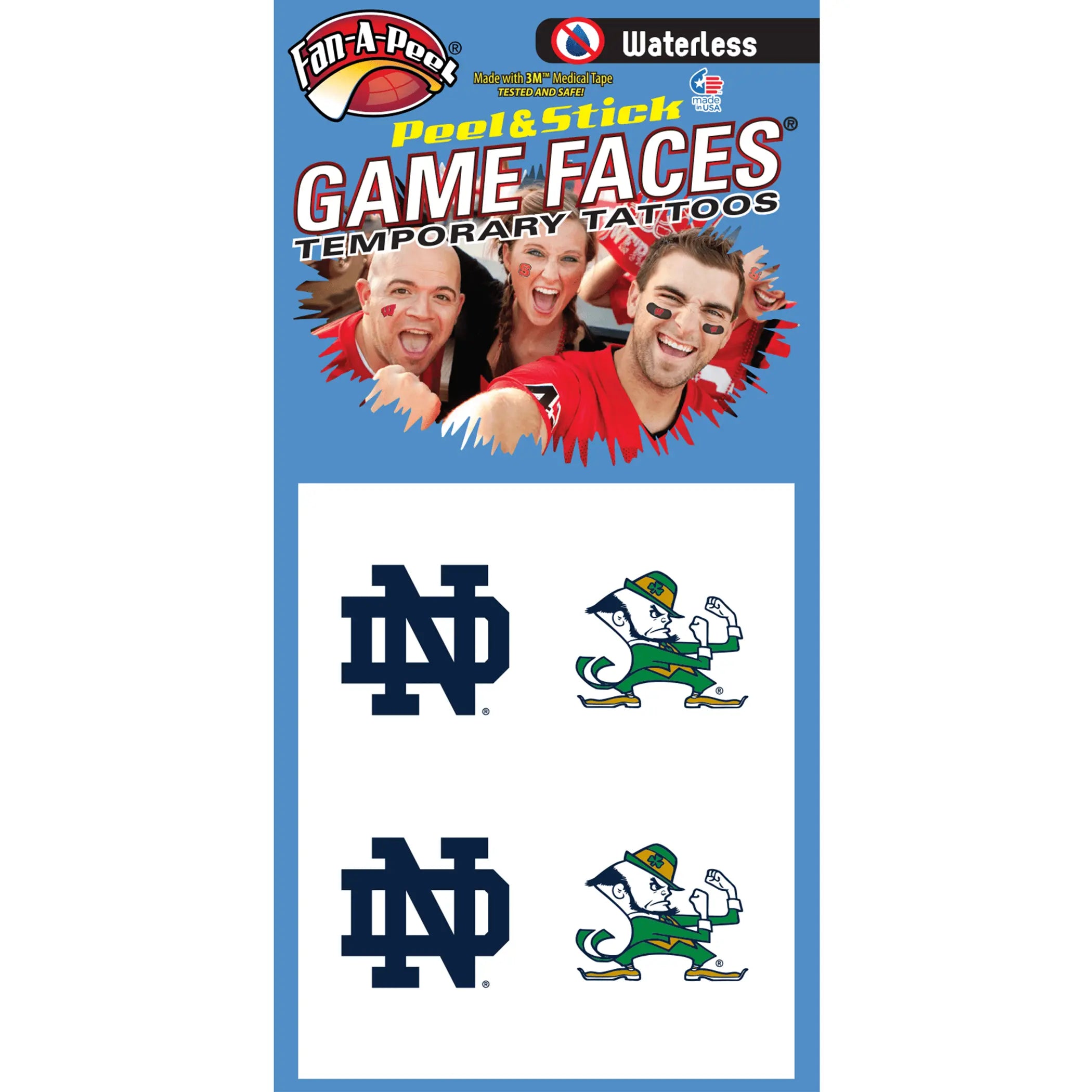 Waterless Peel & Stick Temporary Tattoos Fan-A-Peel / Gamesfaces Innovative Adhesives, LLC