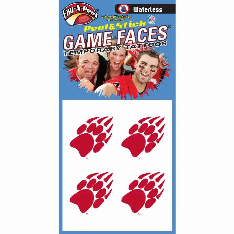 Waterless Peel & Stick Temporary Tattoos Fan-A-Peel / Gamesfaces Innovative Adhesives, LLC