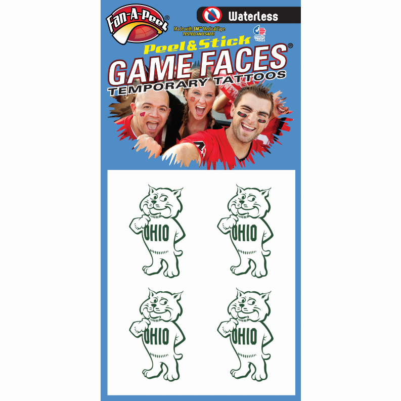 Waterless Peel & Stick Temporary Tattoos Fan-A-Peel / Gamesfaces Innovative Adhesives, LLC