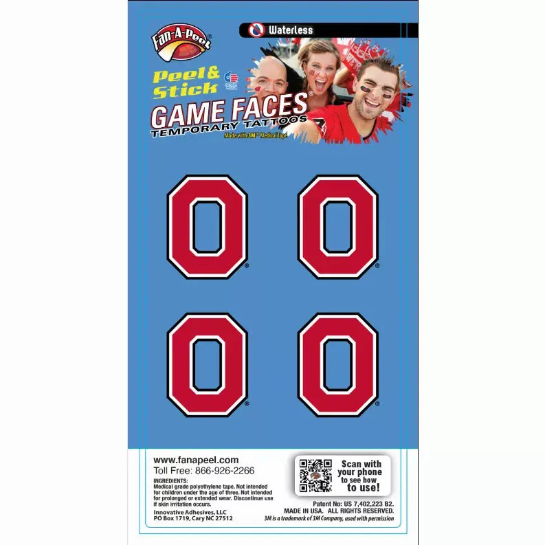Waterless Peel & Stick Temporary Tattoos Fan-A-Peel / Gamesfaces Innovative Adhesives, LLC