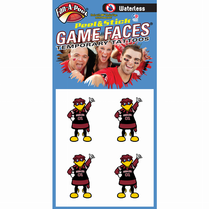 Waterless Peel & Stick Temporary Tattoos Fan-A-Peel / Gamesfaces Innovative Adhesives, LLC