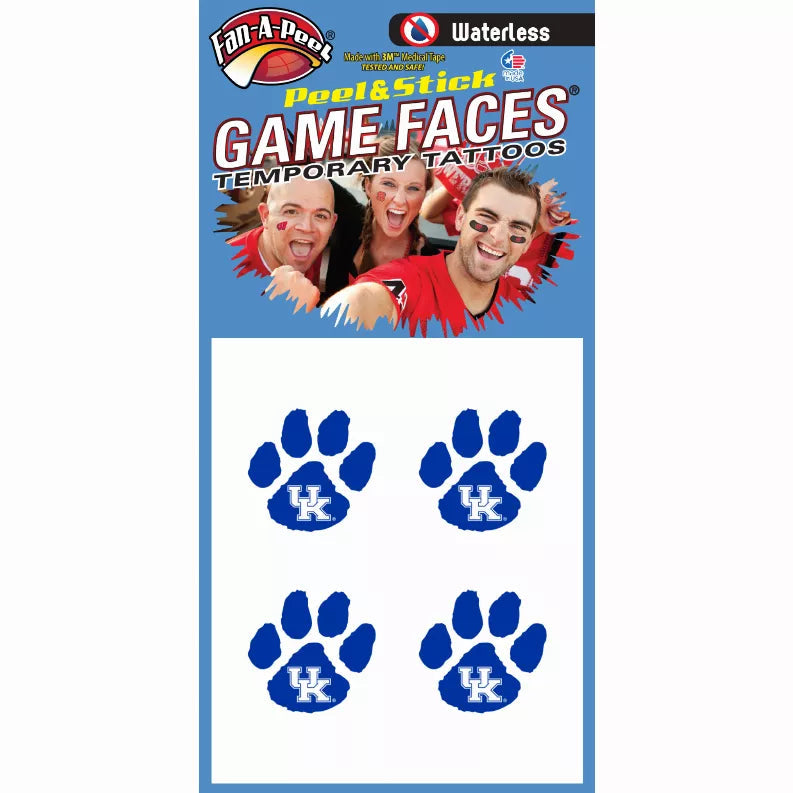 Waterless Peel & Stick Temporary Tattoos Fan-A-Peel / Gamesfaces Innovative Adhesives, LLC