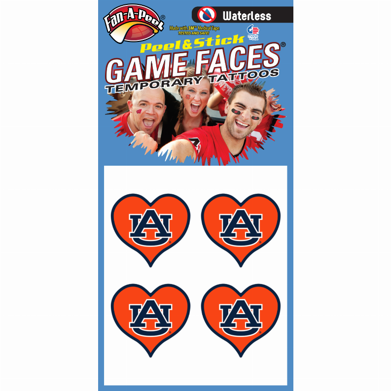 Waterless Peel & Stick Temporary Tattoos Fan-A-Peel / Gamesfaces Innovative Adhesives, LLC
