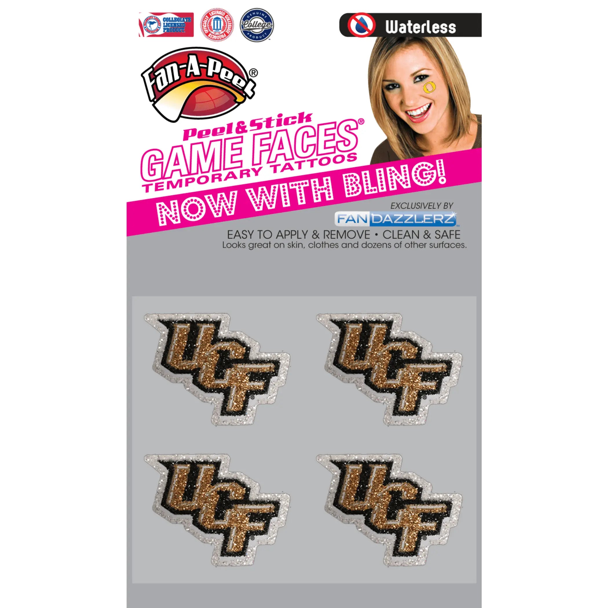 Waterless Peel & Stick Temporary Tattoos Fan-A-Peel / Gamesfaces Innovative Adhesives, LLC
