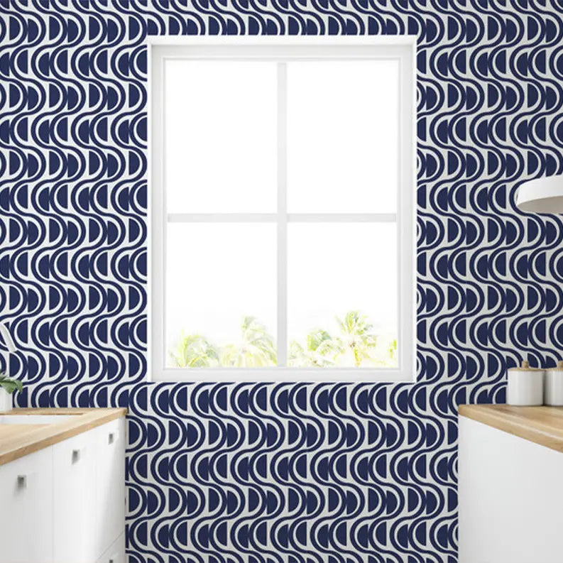 Waves' Coastal Stripe Peel & Stick Wallpaper SBC-LTD