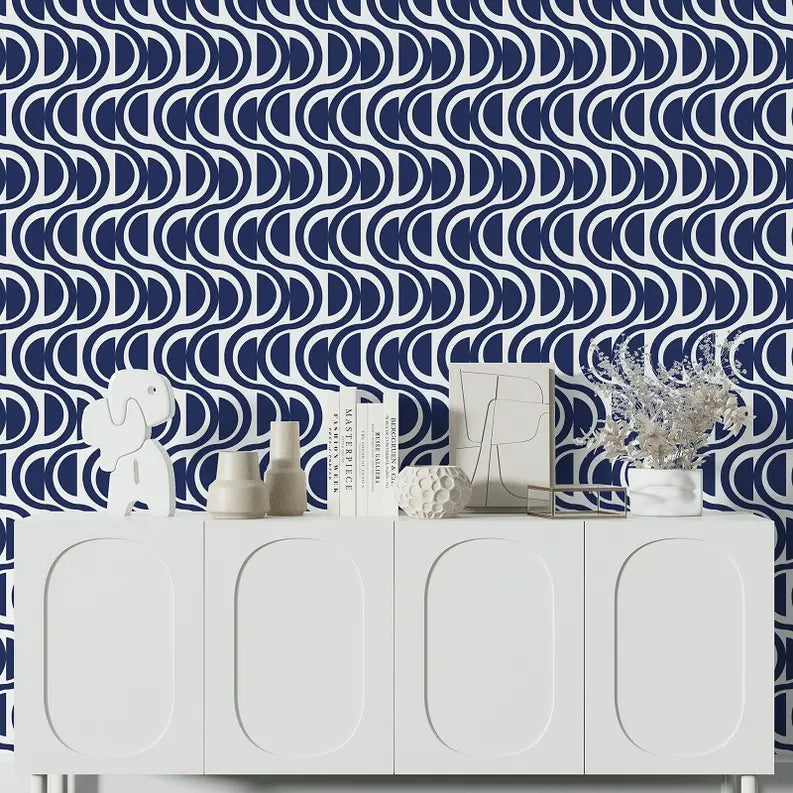 Waves' Coastal Stripe Peel & Stick Wallpaper SBC-LTD