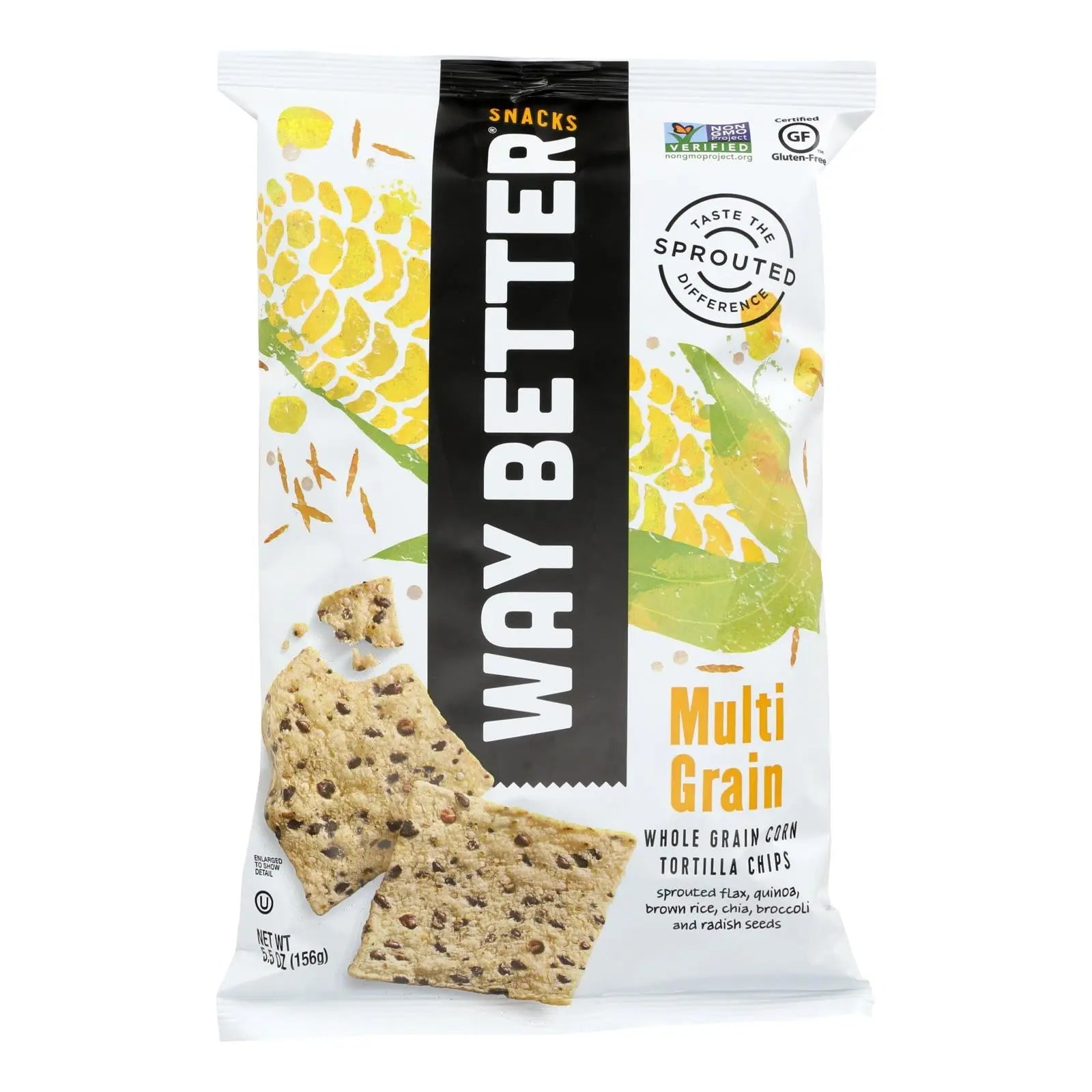 Way Better Snacks Tortilla Chips - Multi - Grain - Case Of 12 - 5.5 Oz. Way Better Snacks