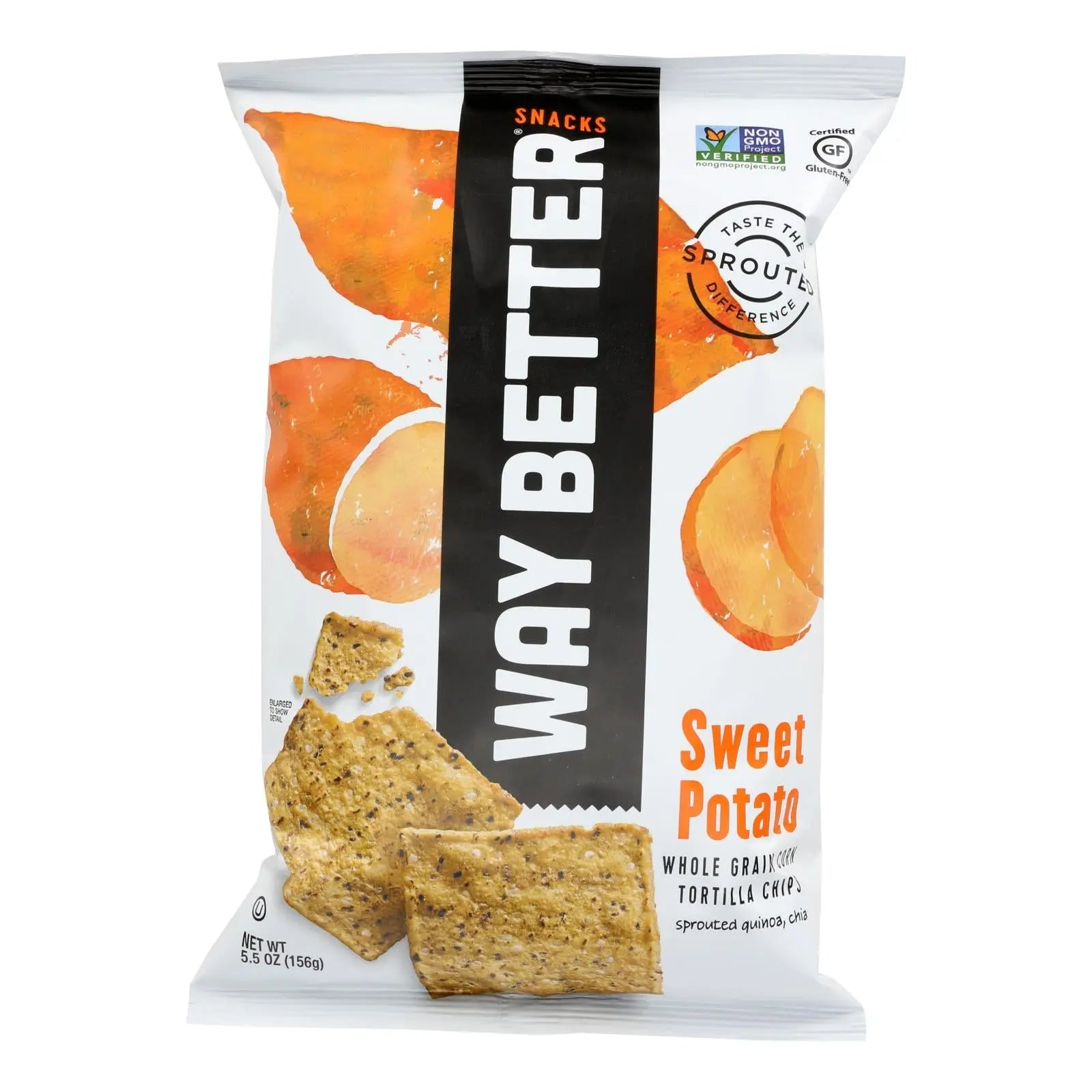 Way Better Snacks Tortilla Chips - Sweet Potato - Case Of 12 - 5.5 Oz. Way Better Snacks