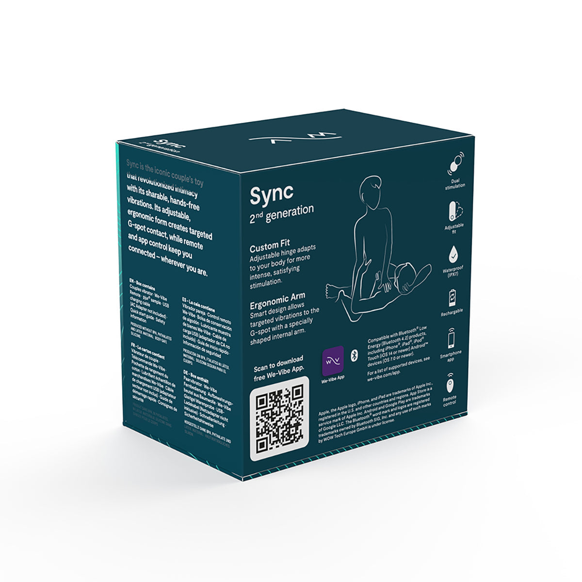 We-Vibe Sync 2 Rechargeable Remote Control Couples Vibrator Green Velvet We-Vibe