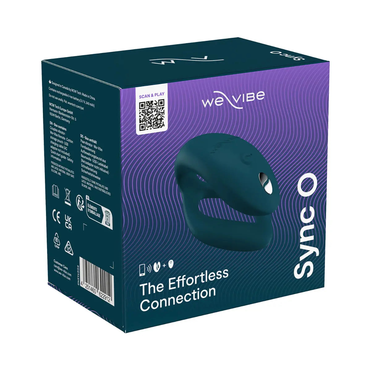 We-Vibe Sync O Rechargeable Remote Control Couples Vibrator Velvet Green We-Vibe