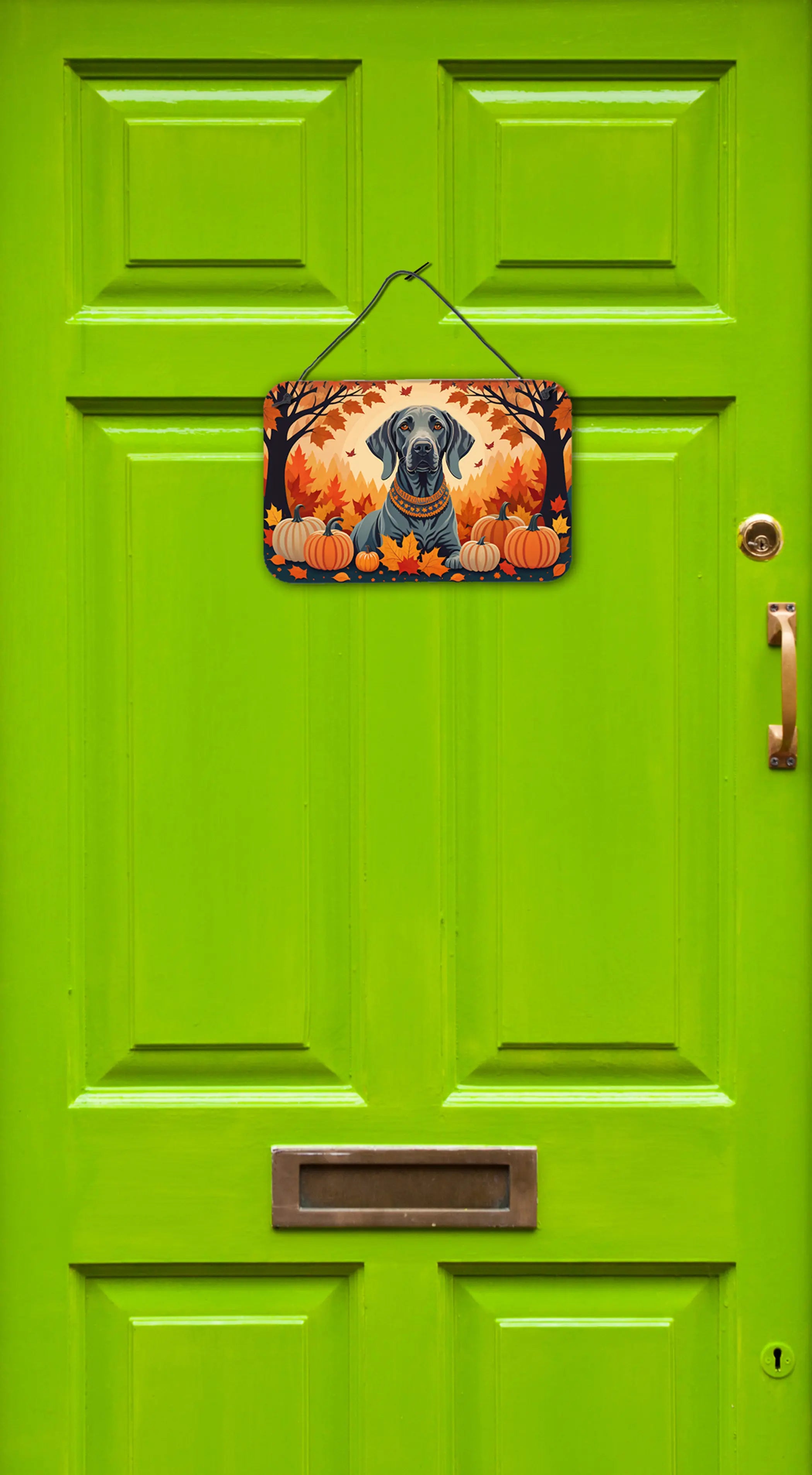 Weimaraner Fall Wall or Door Hanging Prints Caroline's Treasures