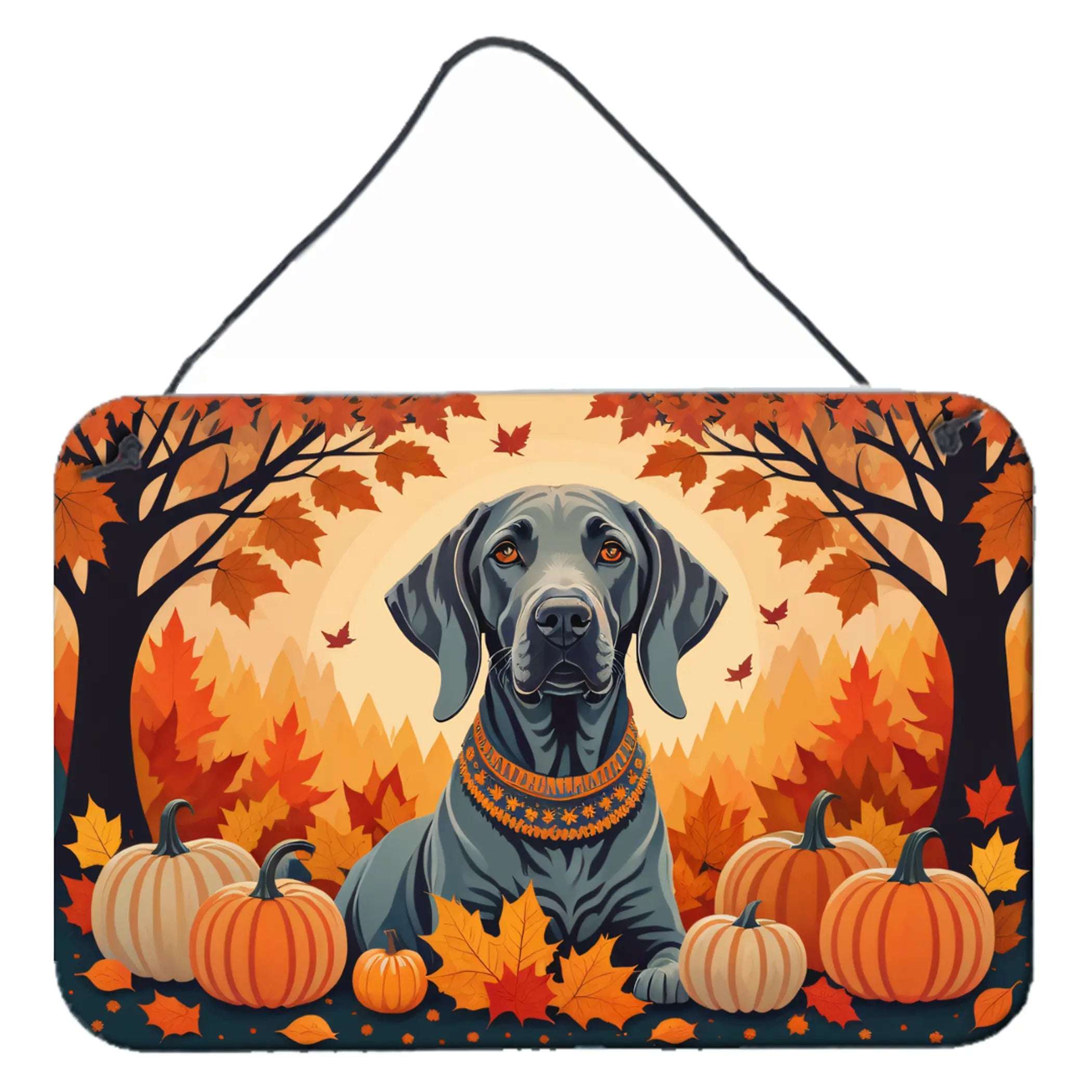 Weimaraner Fall Wall or Door Hanging Prints Caroline's Treasures