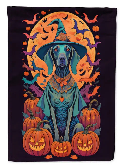 Weimaraner Witchy Halloween Garden Flag Caroline's Treasures