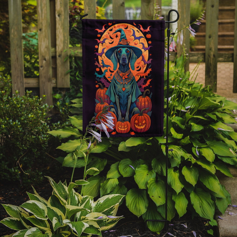 Weimaraner Witchy Halloween Garden Flag Caroline's Treasures