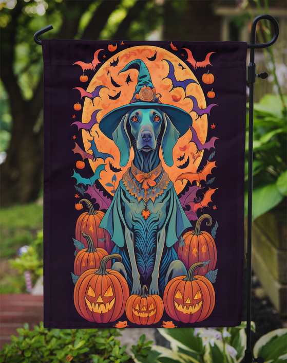 Weimaraner Witchy Halloween Garden Flag Caroline's Treasures