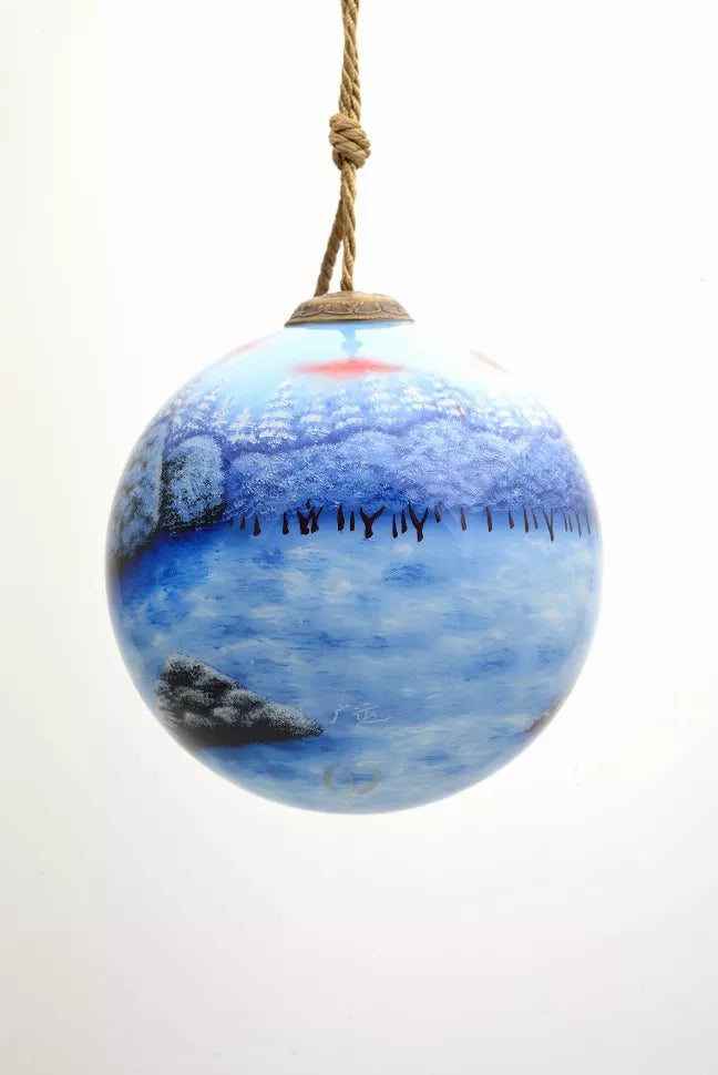 Welcome Holiday Home Hand Painted Glass Ornament Inner Beauty Gifts