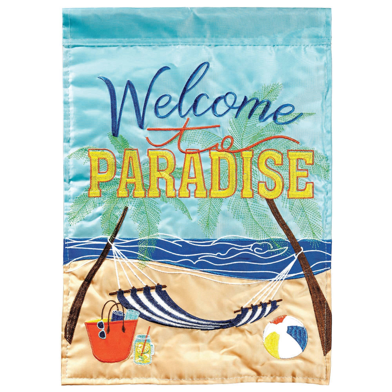 Welcome To Paradise Flag Poly Garden Dicksons Inc