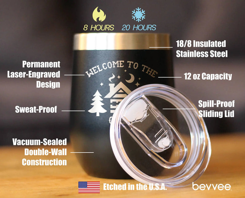 Welcome to the Cabin Insulated Wine Tumbler - Rustic Gifts Bevvee
