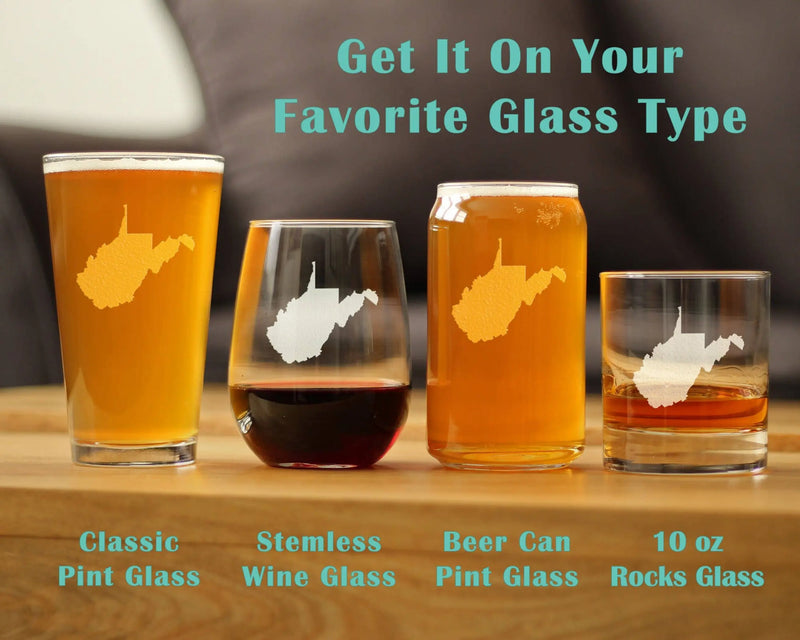 West Virginia Stemless Wine Glass - West Virginians Gifts Bevvee