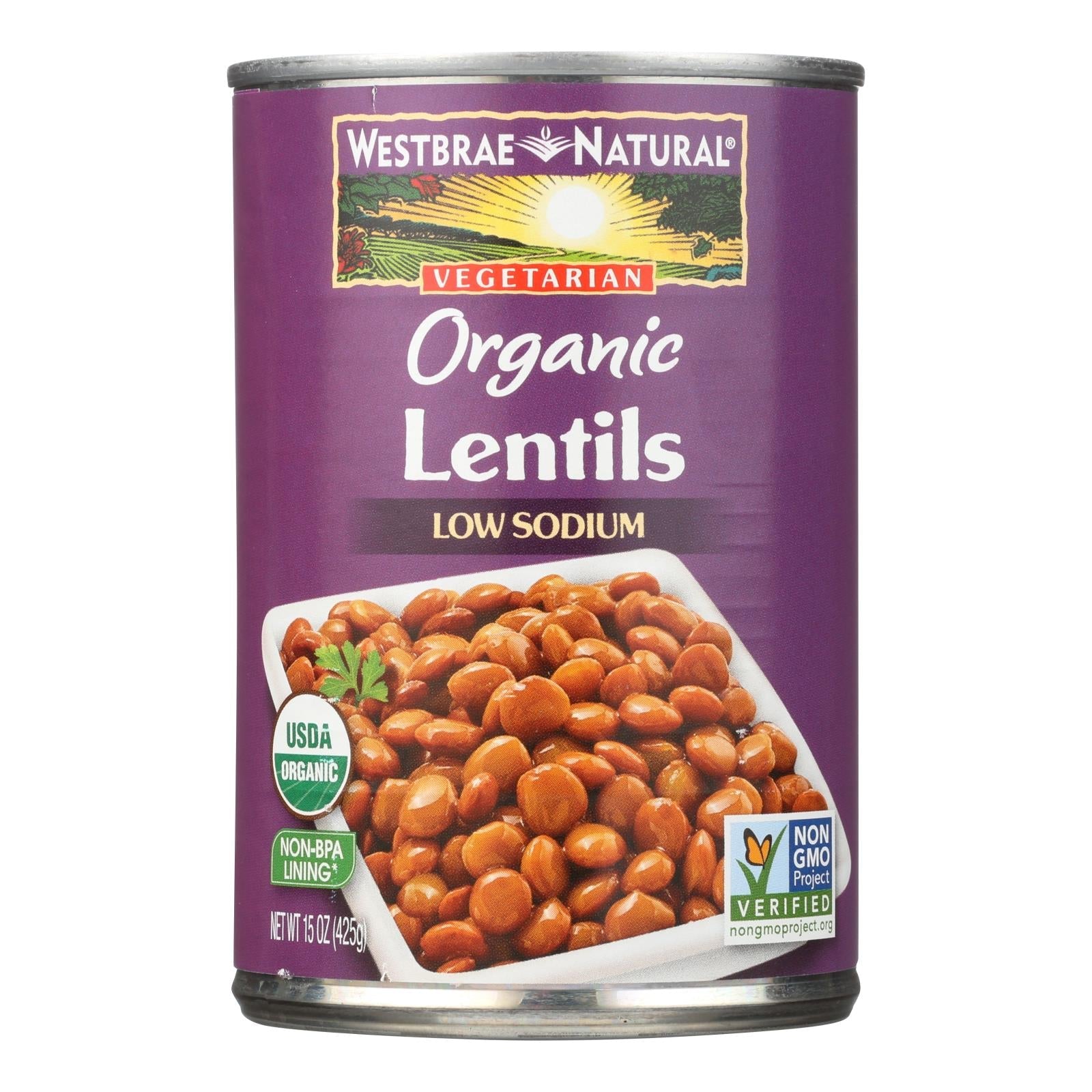 Westbrae Foods Organic Lentils Beans - Case Of 12 - 15 Oz. Westbrae Natural