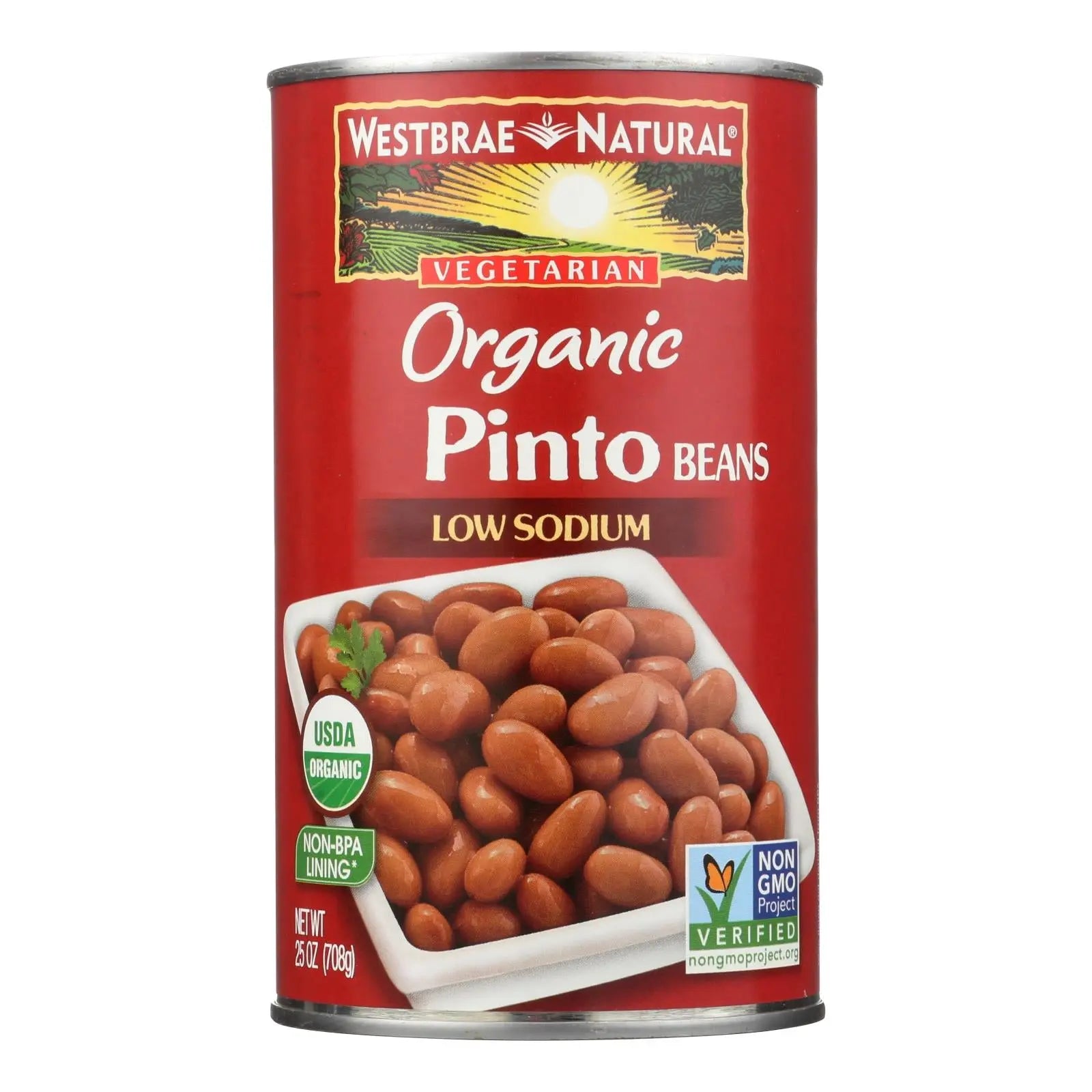 Westbrae Natural Pinto Beans - Organic - Case Of 12 - 25 Oz. Westbrae Natural