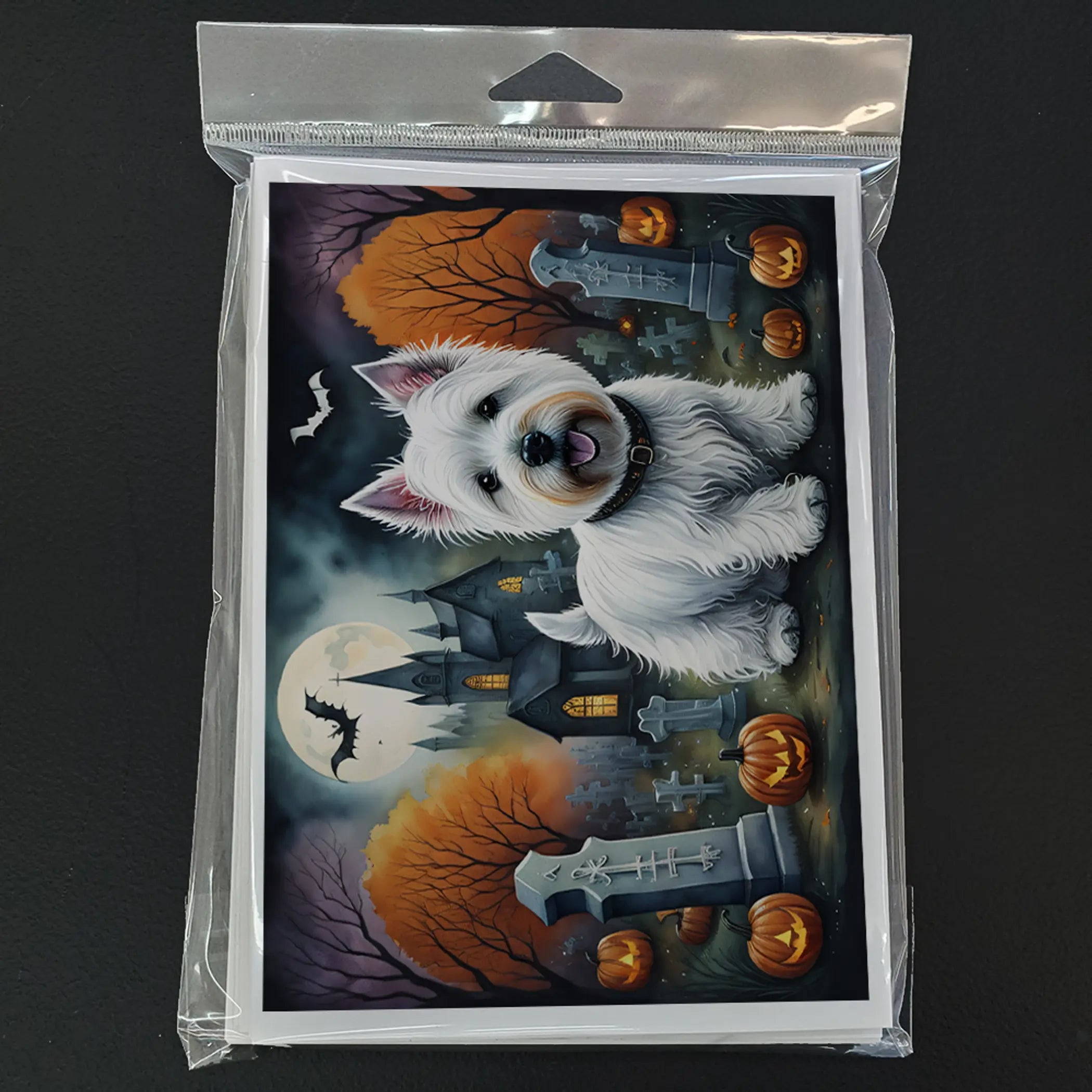 Westie Spooky Halloween Greeting Cards Pack of 8 Caroline's Treasures