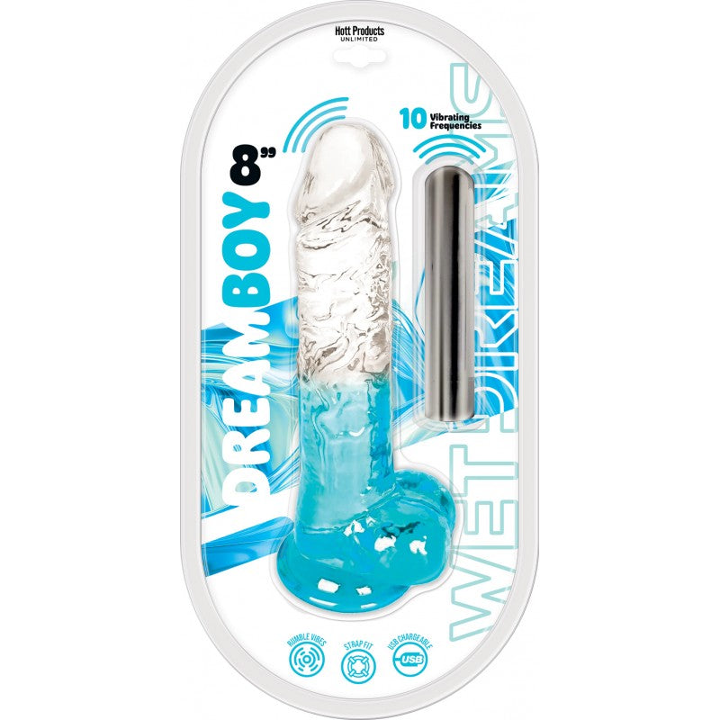 Wet Dreams-dream Boy Jelly Aqu Jelly Dildo Bullet Aqua/8 HOTT Products