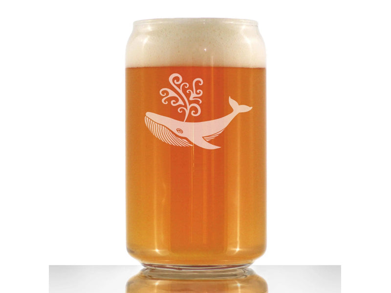 Whale Beer Can Pint Glass - Ocean Beach Gifts and Decor Bevvee