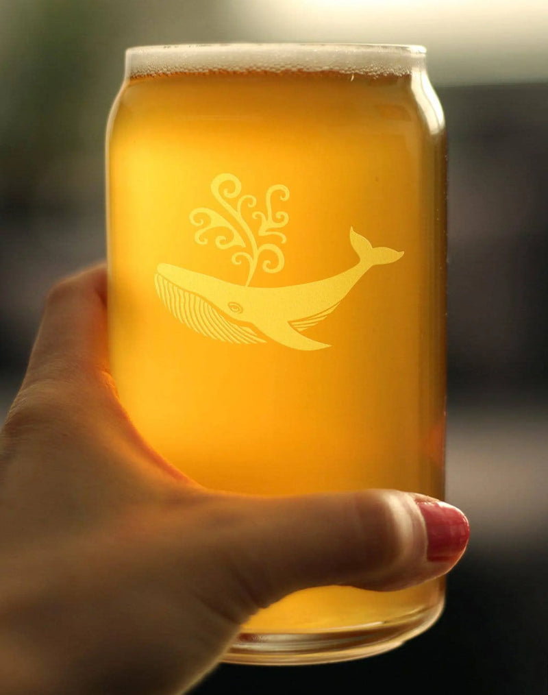 Whale Beer Can Pint Glass - Ocean Beach Gifts and Decor Bevvee