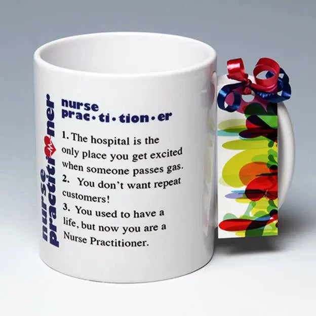 Whimsical Nurse Practitioner Mug LIANE FRIED STUDIO