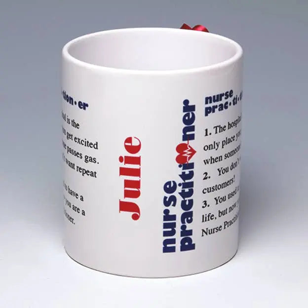 Whimsical Nurse Practitioner Mug LIANE FRIED STUDIO