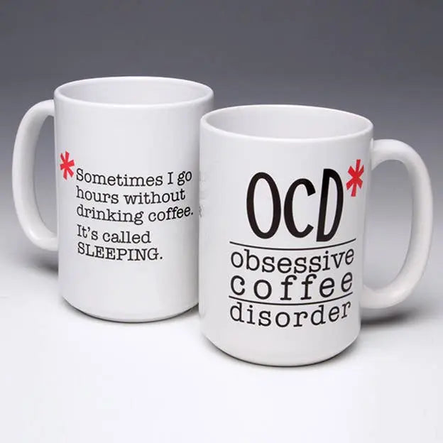 Whimsical OCD* (Obsessive Coffee Disorder) Mug LIANE FRIED STUDIO