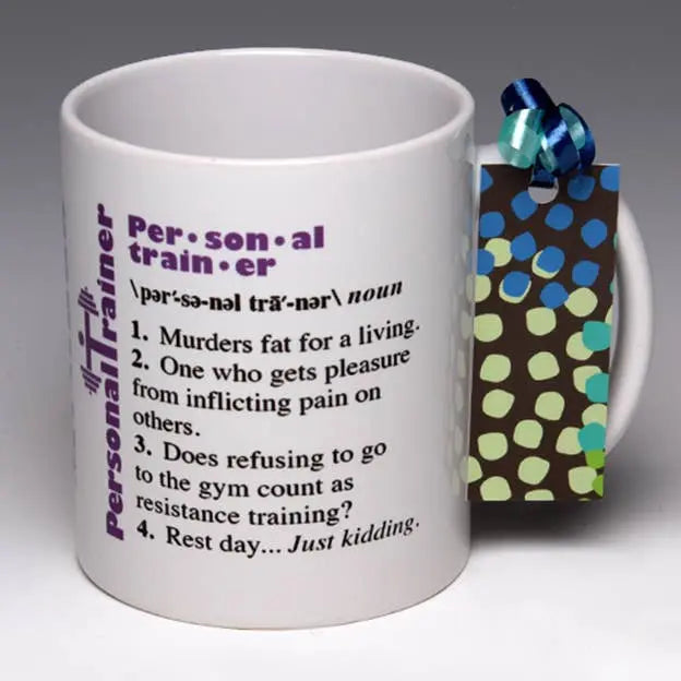 Whimsical Personal Trainer Mug LIANE FRIED STUDIO