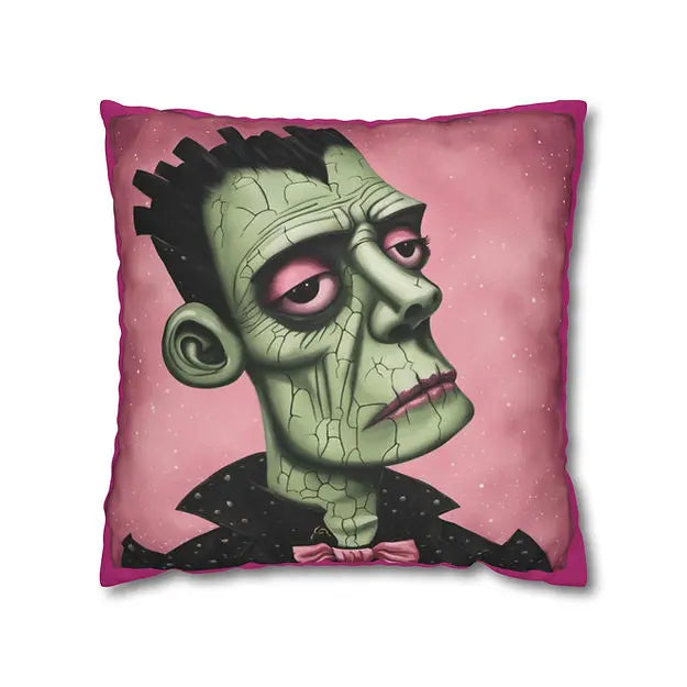 Whimsy Frankenstein Halloween Throw Pillow Covers by Fantasia Moon Fantasia Moon