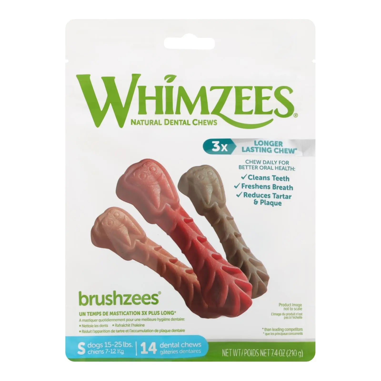 Whimzees - Dental Chew Small 14 Ct - Case Of 4-7.4 Oz Whimzees