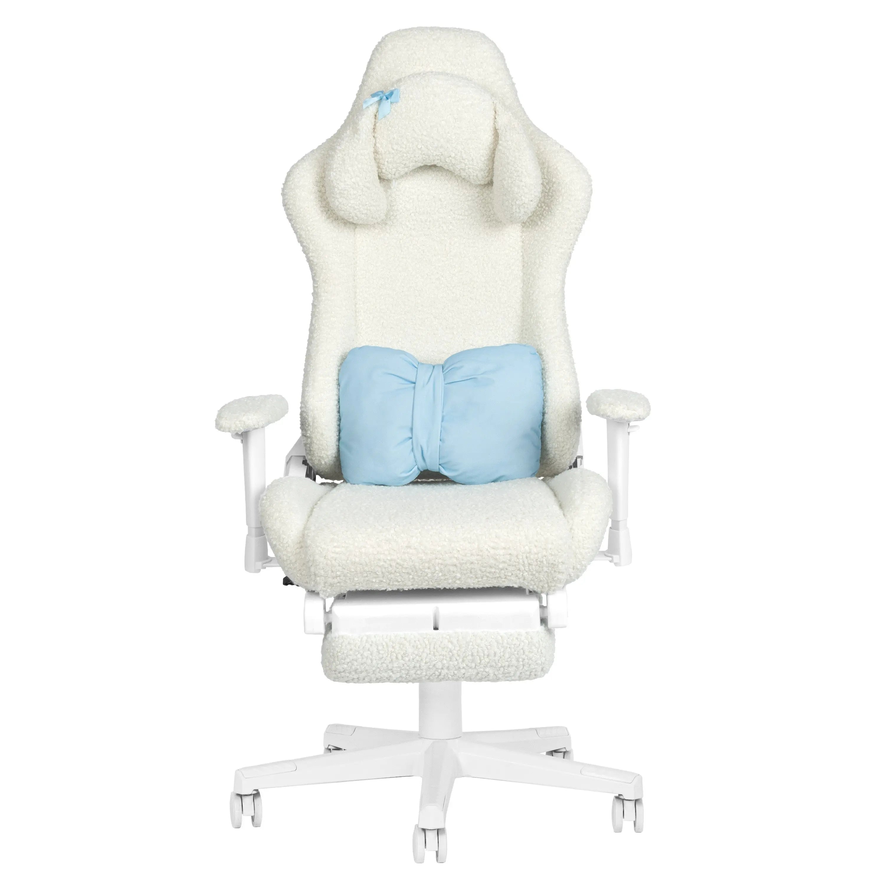 White Adjustable Height Swivel Rolling Gaming Chair Homeroots Office