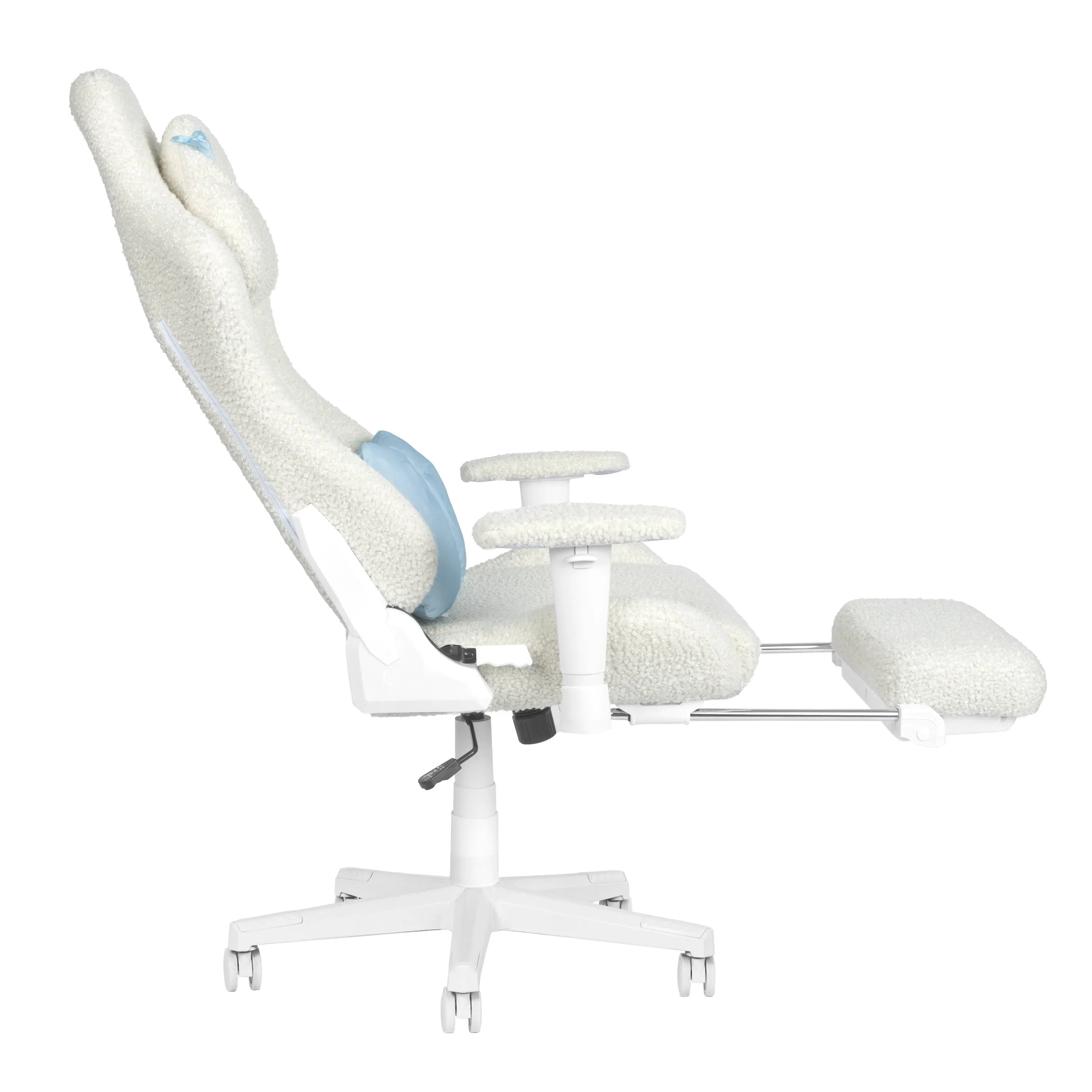 White Adjustable Height Swivel Rolling Gaming Chair Homeroots Office