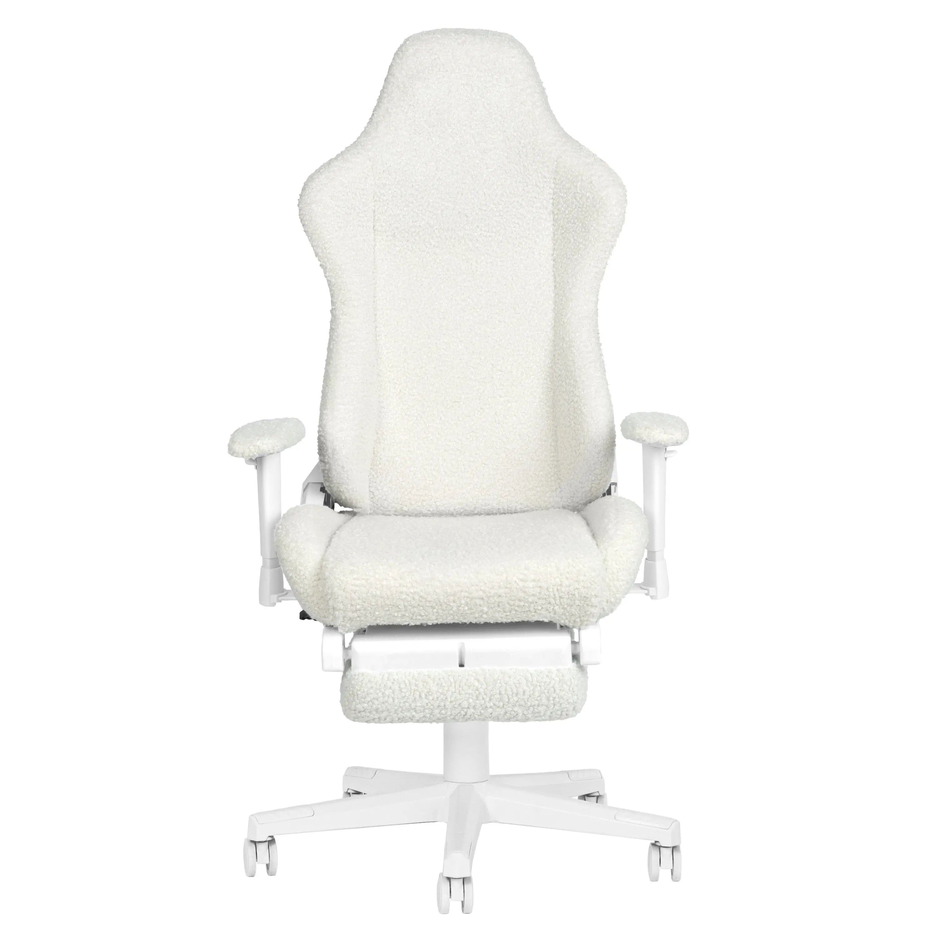 White Adjustable Height Swivel Rolling Gaming Chair Homeroots Office