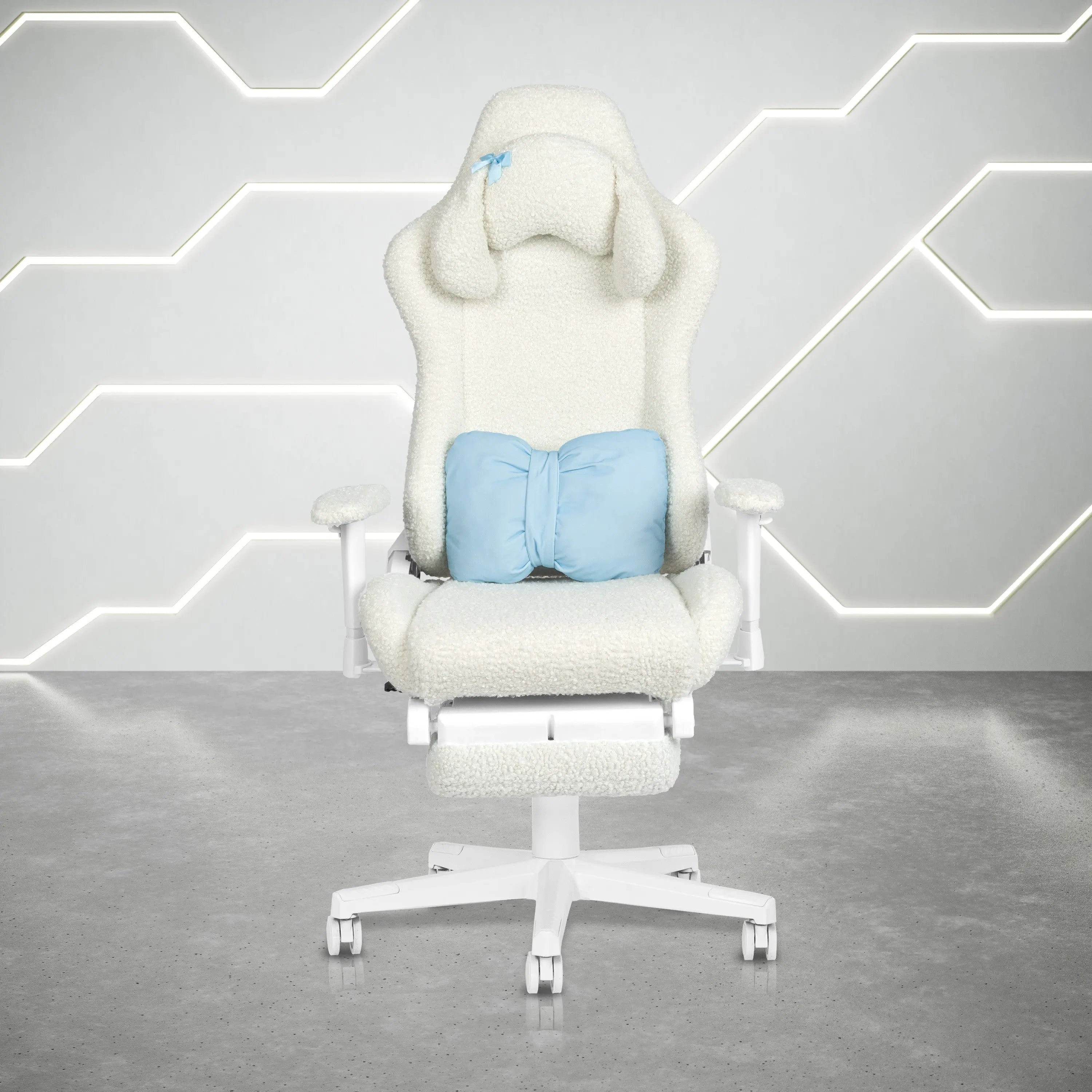 White Adjustable Height Swivel Rolling Gaming Chair Homeroots Office